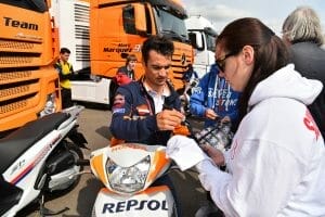 Dani Pedrosa Autograph Pit Paddock Two Wheels for Life MotoGP Silverstone Day of Champions 2018