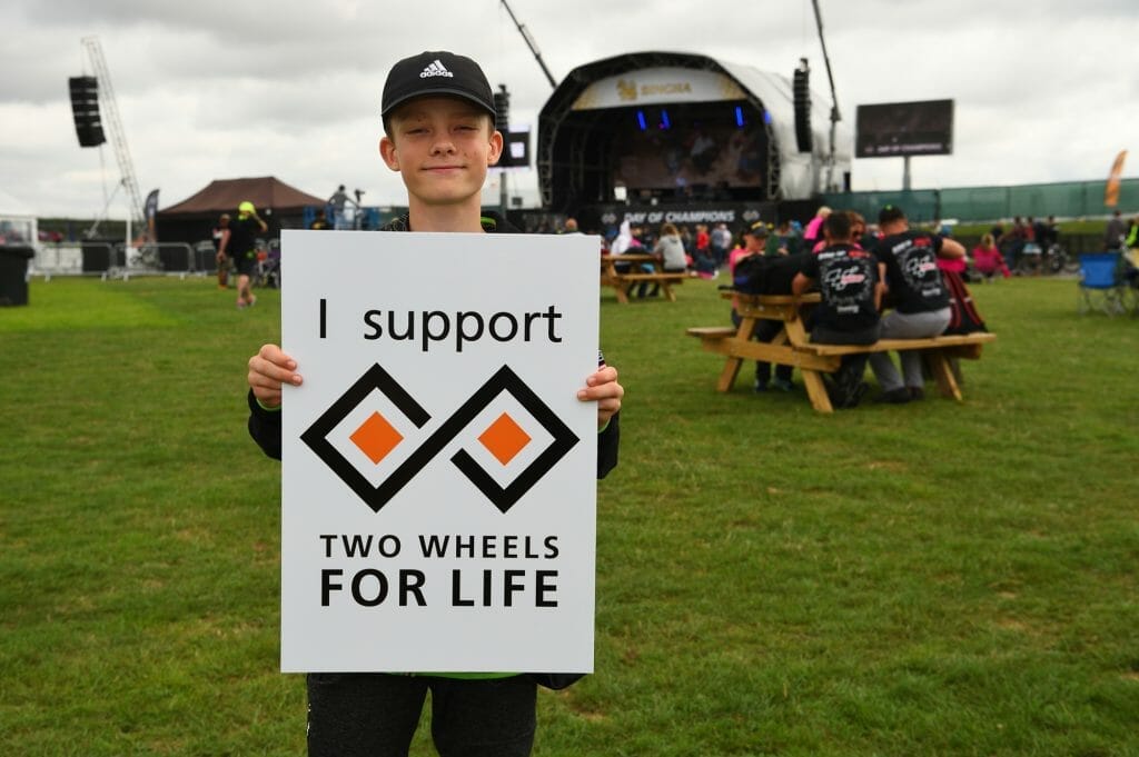 Two Wheels for Life MotoGP Silverstone Support Sign
