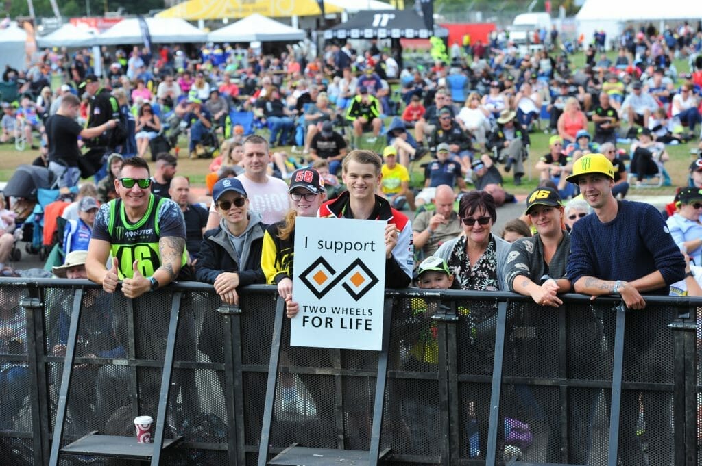 Crowd Fan Support Silverstone MotoGP Day of Champions Two Wheels for Life
