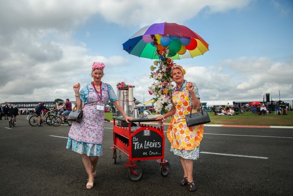 The Tea Ladies Entertainment Zone Day of Champions Silverstone MotoGP Two Wheels for Life