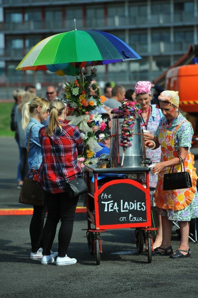The Tea Ladies Entertainment Zone Day of Champions Silverstone MotoGP Two Wheels for Life