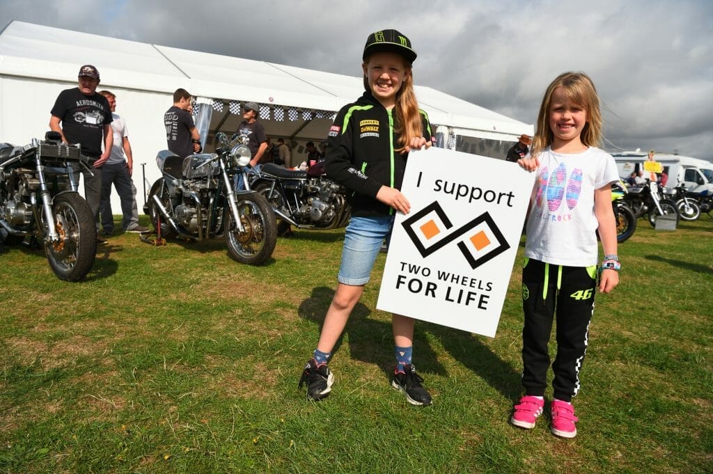 Audience Support Two Wheels for Life MotoGP Silverstone Fan Sign