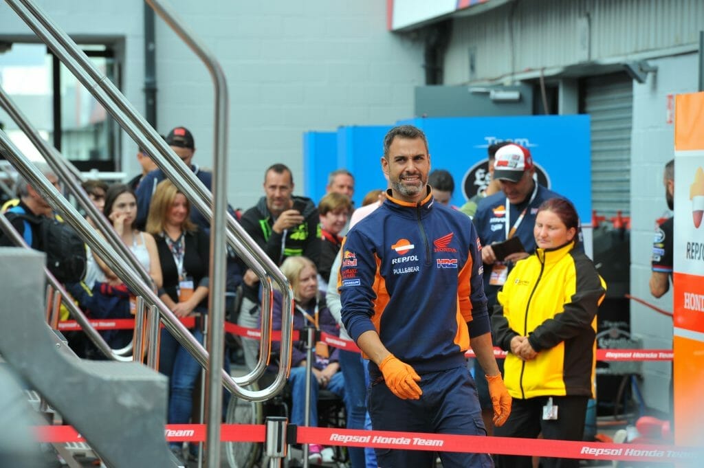 Javier Ortiz Pit Paddock Two Wheels for Life MotoGP Silverstone Day of Champions 2018