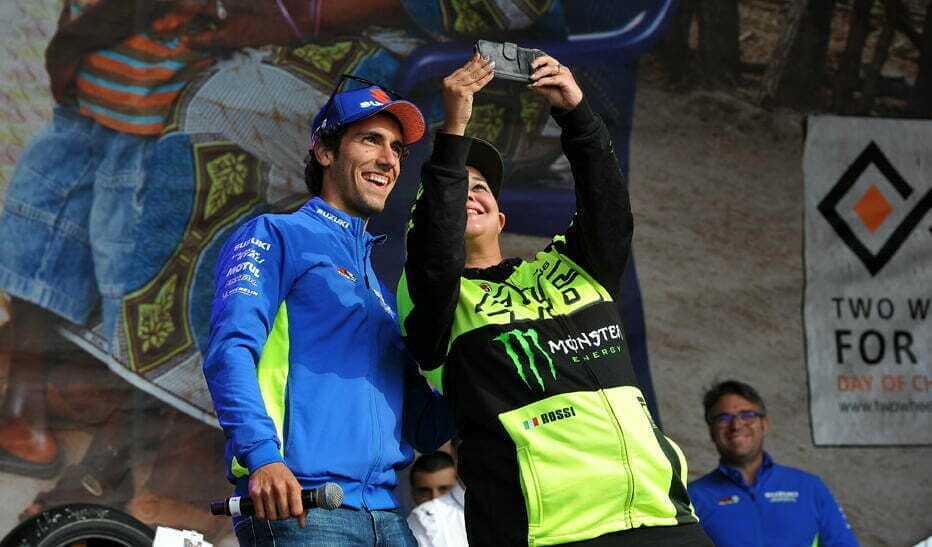 Selfie with Suzuki star Alex Rins
