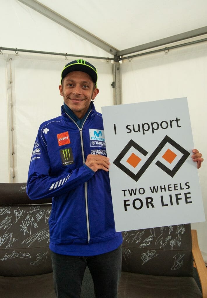 Valentino Rossi Rider Support Two Wheels for Life MotoGP Silverstone Day of Champions 2018