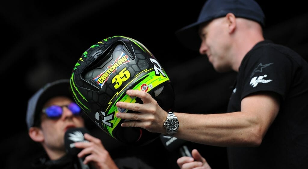 Crutchlow auctioned his helmet