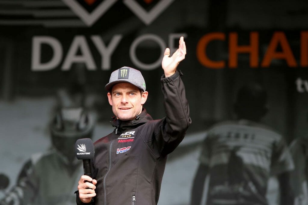 Cal Crutchlow waves to the crowd at Day of Champions