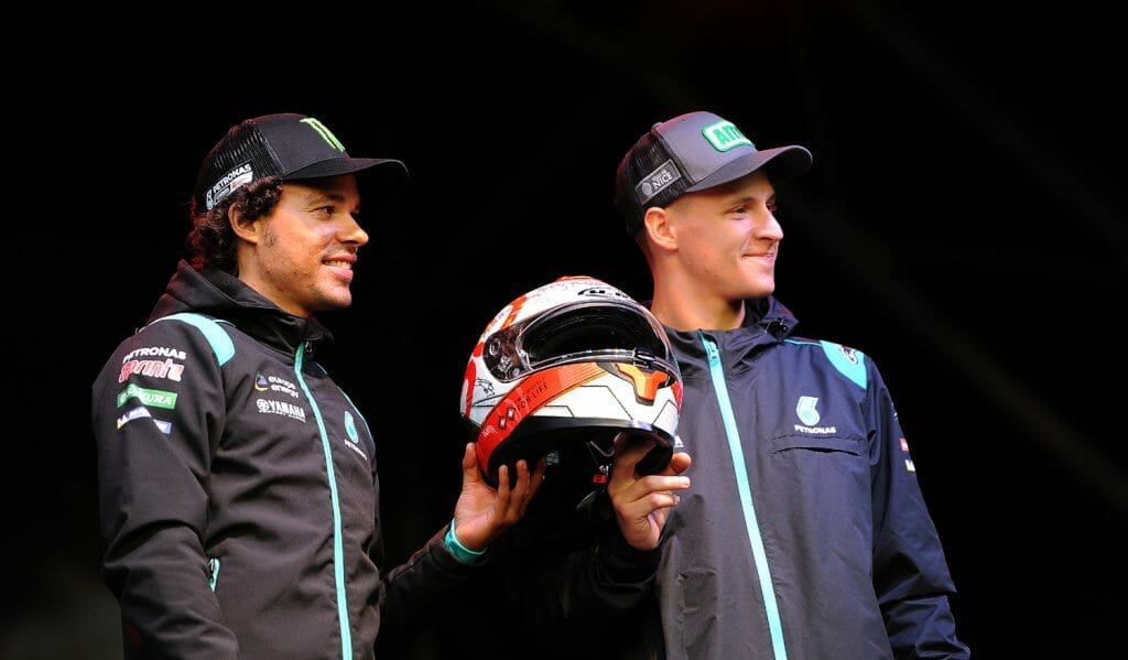 Fabio Quartararo at the Day of Champions auction