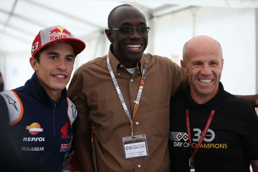 Marc and Randy meet Ken from the Riders for Health