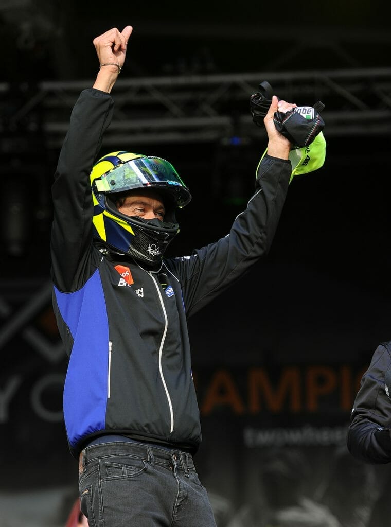 Rossi auctioned a helmet which went for £7100