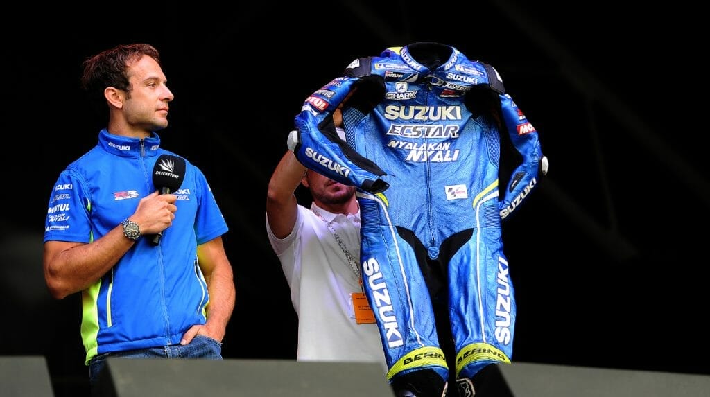 Sylvain auctions his leathers