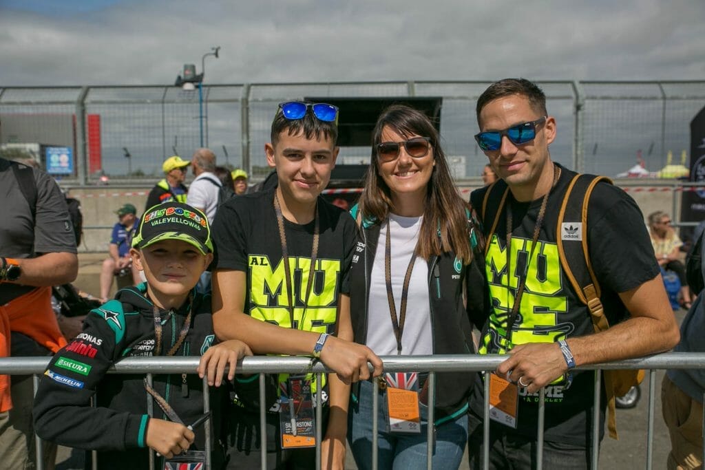 Smiling paddock pass holders