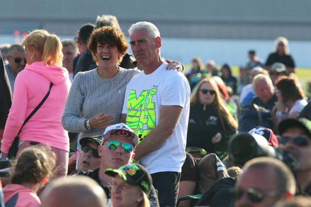 A winning pair of bidders at the Day of Champions auction