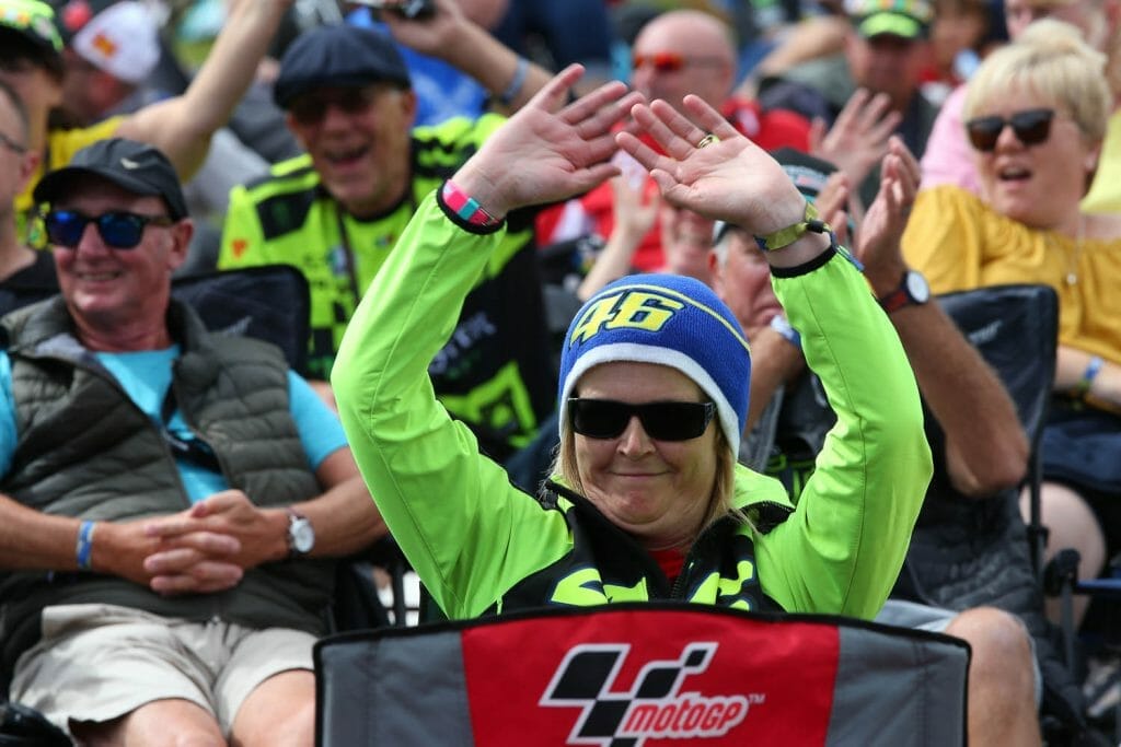 Rossi branded fans were everywhere!