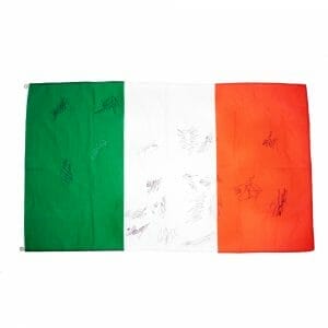 Italian flag signed by stars of MotoGP