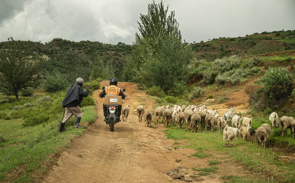 Lesotho, healthworker, scenery