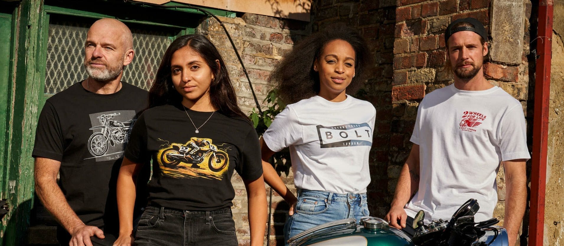 Bolt tees group shot