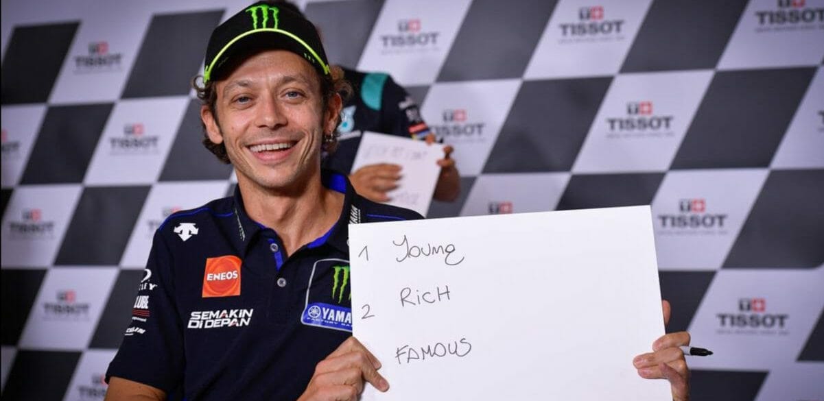 Valentino Rossi auction board