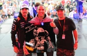 Aleix with Vinales and Randy Mamola
